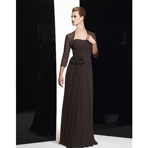 Free shipping 2016 new design vestidos de festa long dress chiffon plus size party evening elegant dress with jacket formal gown