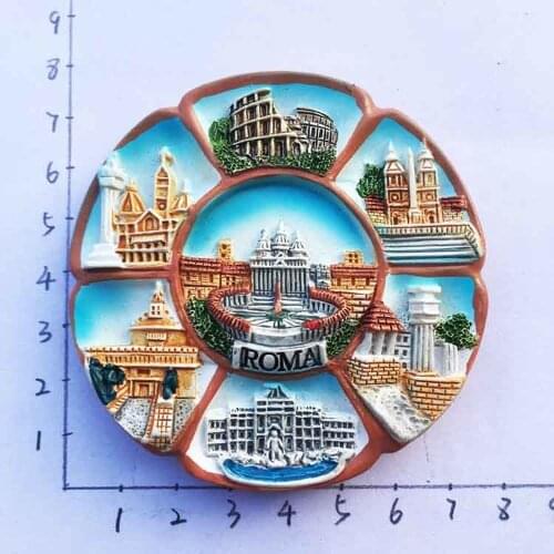 1pcs Rome Italy Tourist Souvenirs Fridge Magnets Piazza San Pietro Colosseum Magnetic Refrigerator Stickers Home Decorations