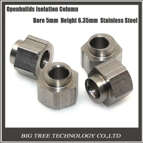 10PCS 3D printing accessories Openbuilds eccentric column / isolation column hexagonal bore 5MM 6.35MM stainless steel 3D0284