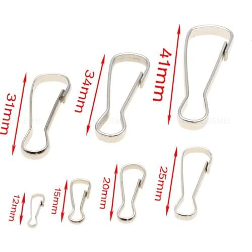 100pcs/pack Multi Size Metal Purse Zipper PULLS Snap Spring HOOKS Paracord Lanyards Lariat Phone Card ID Badge Holder