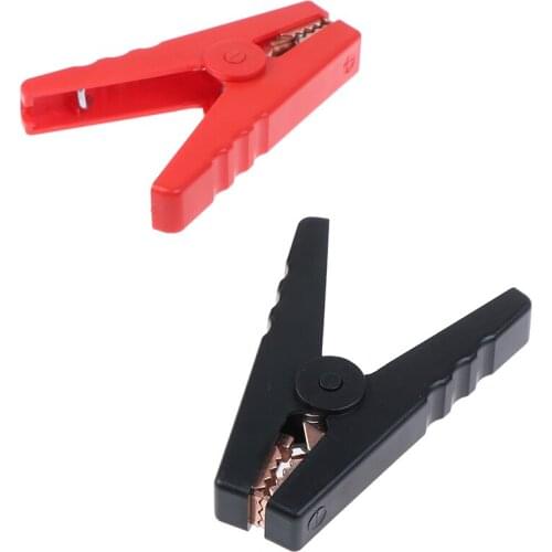 2pcs/Lot 100A Electrical Crocodile Alligator Car Battery Micro Insulated Clips Clamps Connector 90mm for Electric Project