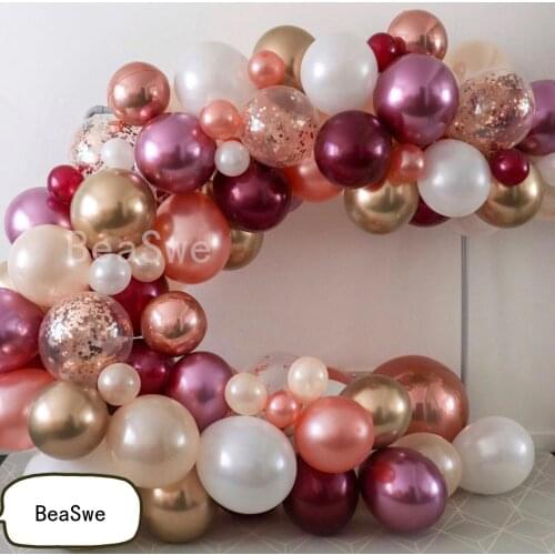 30pcs 5/10/12inch Burgundy Pearl white Latex Balloons Helium Wine Red Event Party Baby Bridal Shower Wedding Birthday Decor