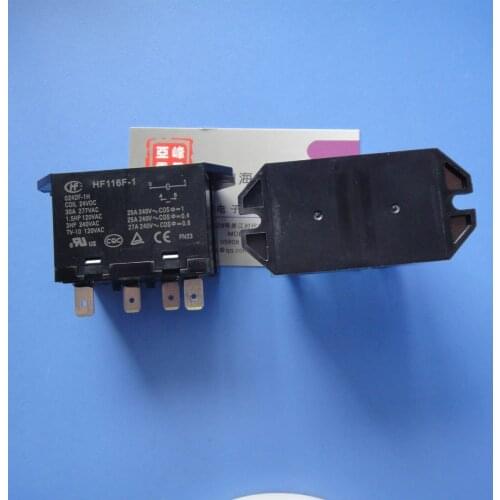 5pcs HF116F-1-024DF-1H Macro Relay Flange Installation 30a277vac 4-Pin Set Normally Open