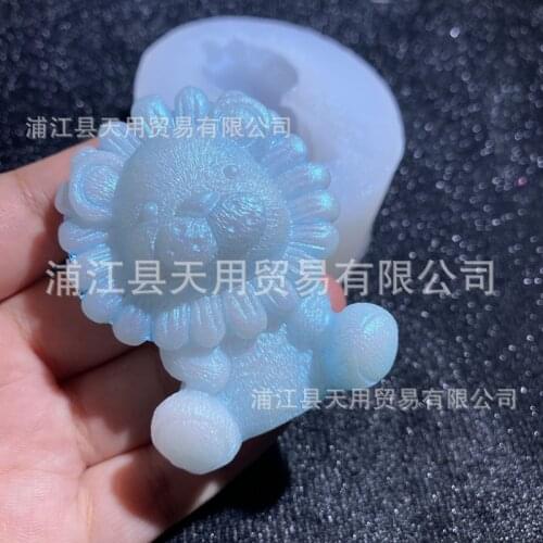8.5*7*3.5CM DIY Sugar Craft Cake Vintage Petal Lion Cake Silicone Mold Fondant Mold Cake Decorating Tools Gum Paste Mold
