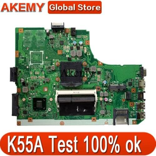 AK K55A Laptop motherboard for ASUS K55A A55V K55VD K55V K55 Test original mainboard GM