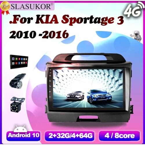 6G+128G CarPlay Car Radio Multimedia Player For KIA Sportage 3 2010 2011 2012-2015 2016 DSP Andorid 10 Auto GPS No 2din 2 din