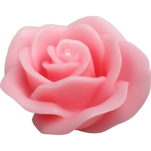 Big Size 3D Bloom Rose Flower Candle Mold Silicone Mold Candle Making Handmade Flower Soap Mold