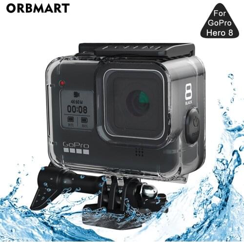 ORBMART 60M Waterproof Housing Case for GoPro Hero 8 Black Diving Protective Underwater Dive Cover for Go Pro 8 Accessories