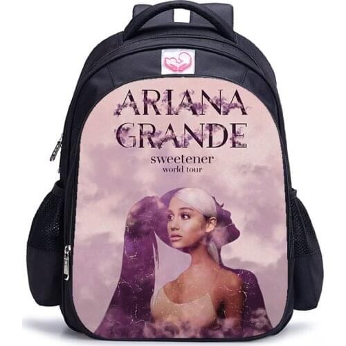 16 Inch Ariana Grande Children School Bags Orthopedic Backpack Kids Boys Girls Mochila Infantil Cartoon Bags