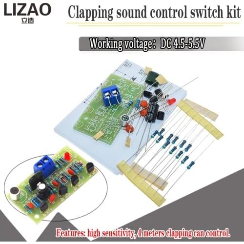 Electronic Acoustic Clap Control Switch DIY Kit Sound Sensor Electronic Circuit DIY Suit Integrated PCB Module