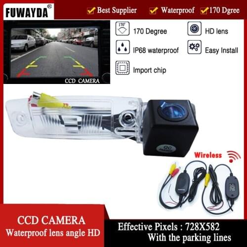 FUWAYDA car parking sensor with wireless camera Car HD CCD Rear View Camera with parking lines for Kia Sportage R 2010-2014