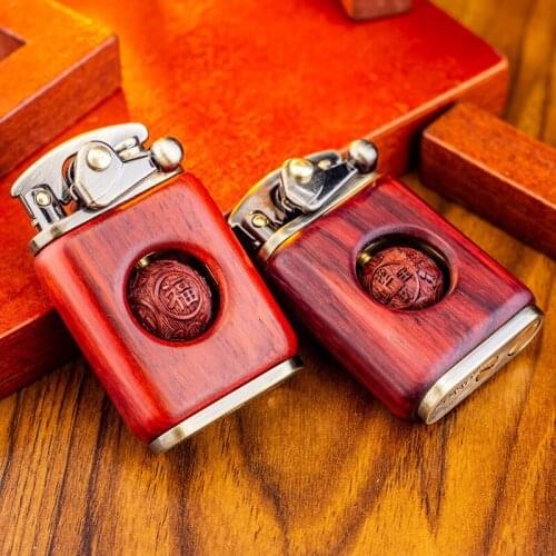 Zorro kerosene lighter red sandalwood rocker kerosene lighter ebony to run the lighter