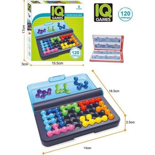 Classic Puzzle Pyramid Plate 120 Challenges IQ Pearl Logical Mind Game Brain Teaser Beads for Children Educational Game Toys