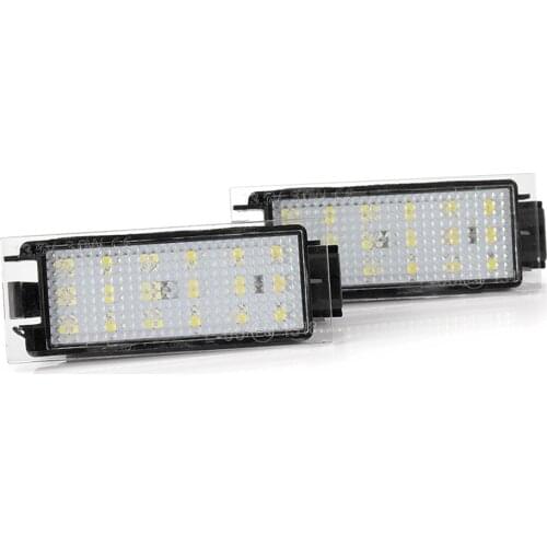 For Renault Megane 2 3 Clio Laguna Twingo Vel Satis Master Car Led Number License Plate Light Kit Canbus Error Free Lamp