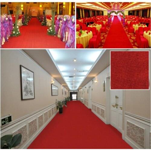6/9/13/15m Red Outdoor Carpet Wedding Banquet Celebration Film Festival Event Opening Decoration Kit Long Carpet Corridor Decora