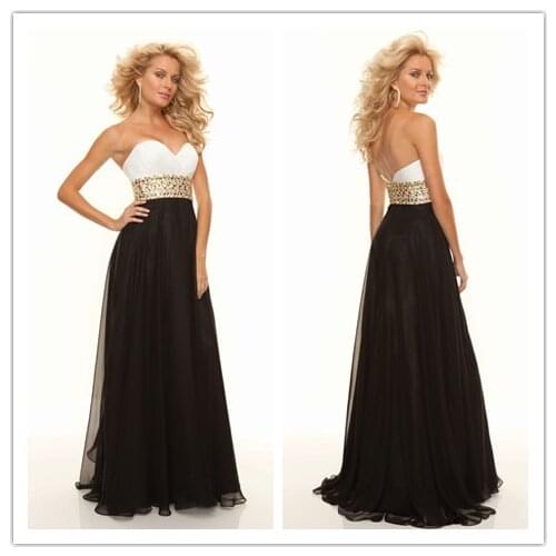 Summer Womens black and white Color crystal Sexy Dress Deep chffon Mopping Maxi Dress Fashion Elegant Prom Party Dresses 2021