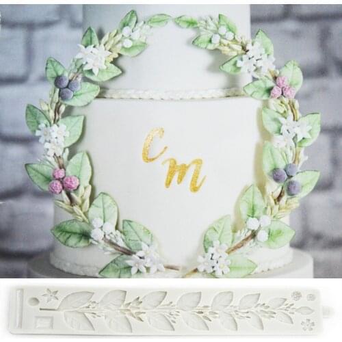 Luyou 1pc leaves lace Silicone Cake mold fondant mold birthday cake decorating tools chocolate Sugarcraft mold FM1875