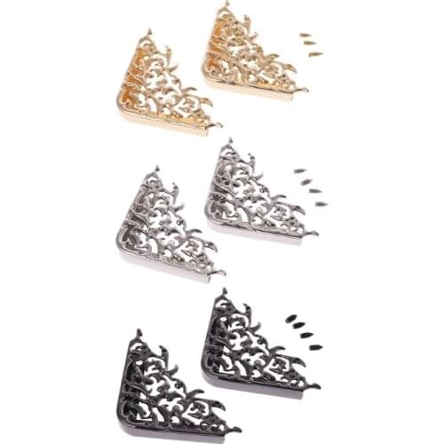 Metal Bags Handbags Clip Edges Hollow Fixed Decorative Buckle DIY Hardware Accessories LX9F