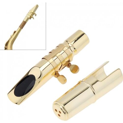 Metal Mouthpiece Gold Alto Sax Tenor Saxophone Mouthpiece 7 for Jazz Music Saxophone Accessorie wholesale