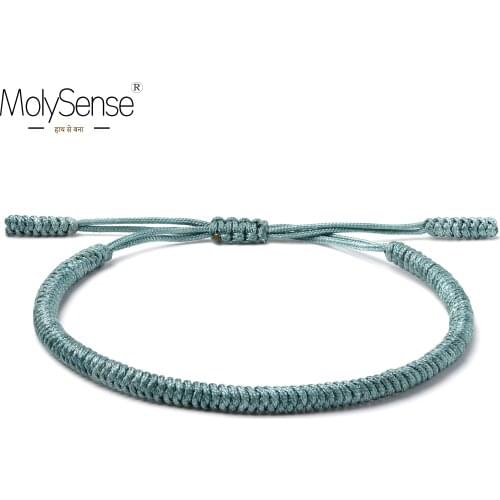 MolySense Macrame Tibetan Buddhist Amulet Lucky Charm Tibetan Bracelets For Women Men Handmade Knots Rope Budda Bracelet