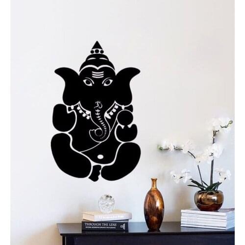 Ganesha Hindu God Wall Sticker Home Decor Living Room Indian Elephant Pattern Wall Decal Strong Adhesive Vinyl Wallpaper ZA464