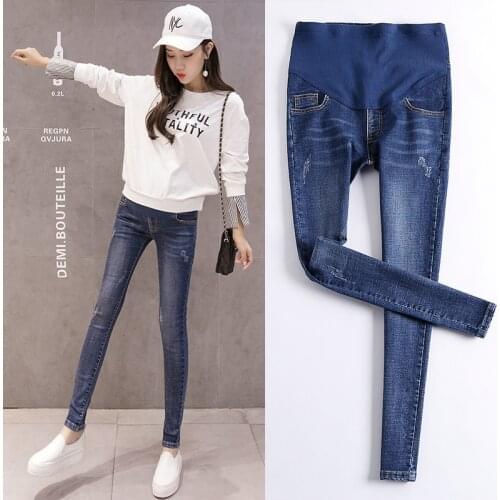 2021 New Maternity Jeans Pants For Pregnant Women Denim Pants Stretch Pregnancy Trousers Prop Belly Maternity Clothes For Women