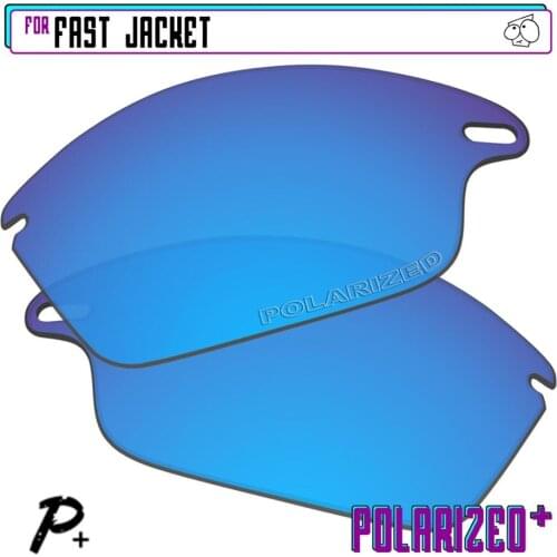 EZReplace Polarized Replacement Lenses for - Oakley Fast Jacket Sunglasses - Blue P Plus