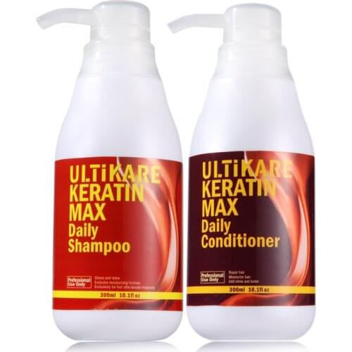 Professional Deep Cleaning Keratin Treatment Daily Care Shampoo and Daily Conditioner Smooth After Straighten Hair Free Shipping