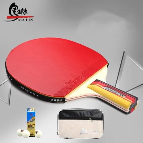 5 Star Table Tennis Racket Pimples In Killer Spin Horizontal Straight Grip Ping Pong Paddle for Racket Sport Lover Club Players