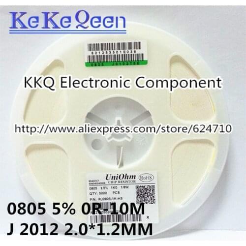 RJ0805 0805 5% 1/8W SMD 91R 100R 110R 120R 130R 150R 160R 180R 200R 220R 240R 270R 300R 330R 360R 390R 430R 470R 510R 560R 620R