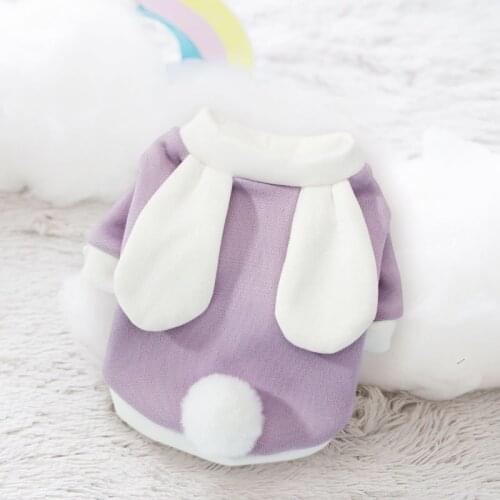 Christmas Dog Clothes Halloween Rabbit Sweater Teddy Chihuahua Puppies Autumn Winter Pet Clothes for Small Dog Pet Coat Pink