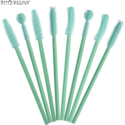 200pcs Silicone Brush Multiple shapes Brushes Mascara Wands Applicator Wand Eyes Lip Silicone Brushes for Eyelash Extension