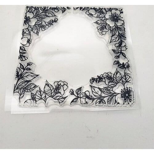 10x10cm Flowers Vines Clear Stamps Transparent Seal Silicone Seal TPR Christmas Wedding Roller Stamps DIY Scrapbook Album Card