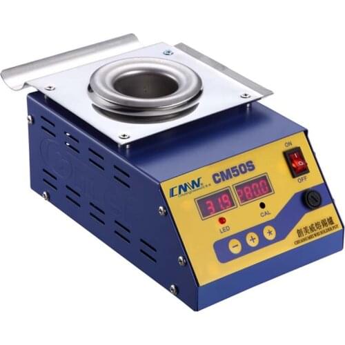 CM Round high temperature lead free soldering pot stainless steel solder furnace tin melting digital display 220V 110V 0-400C