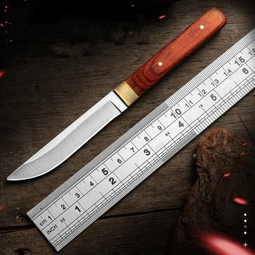 High Quality Tactical Knives Survival Camping EDC Knifes OUTDOOR Military wood Handle Hunting Full Tang Fixed Blade Bowie Knife