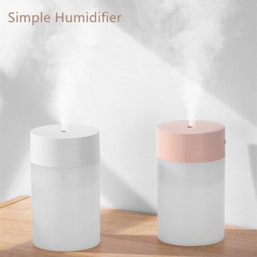 Toolikee Portable Mini 260ml Simple Humidifier Aroma Humidifier Essential Oils Monotone Warm Night Light Diffuser