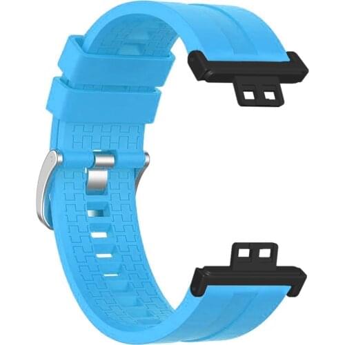 10 Colors For Huawei Watch FIT Watchbands Classical Plaid Pattern Silicone Replacement Strap Sport Adjustable Metal Buckle Band