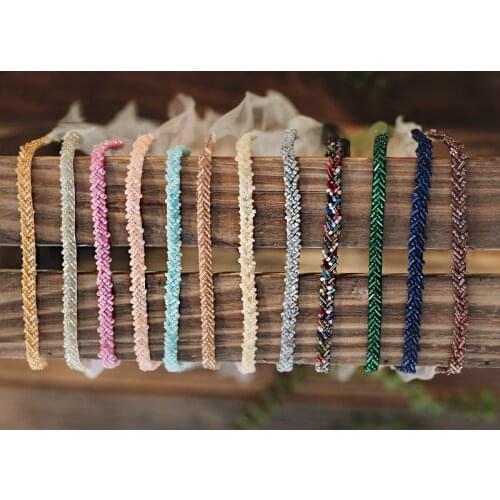 2021 Newborn Photography Beautiful Beaded Hairband hair Accessories Head Flower props Baby Prop Photo Accessorie