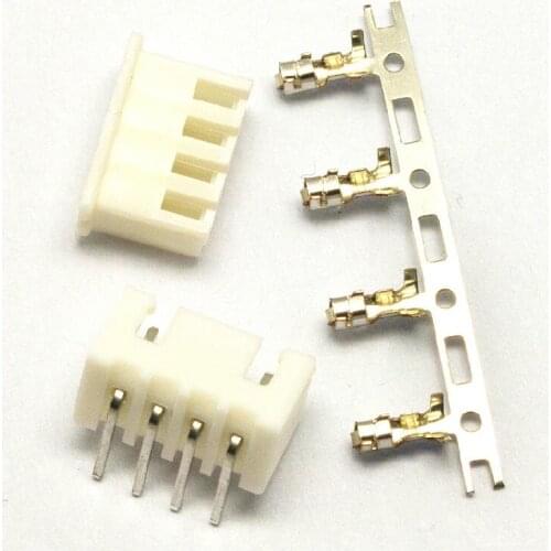 Free Shipping 100pcs/Lot 4 Pin Right Angle Connector Leads Header 2.54mm XH-4P Kit Housing Pin header Terminal ,JCJ0007,YL