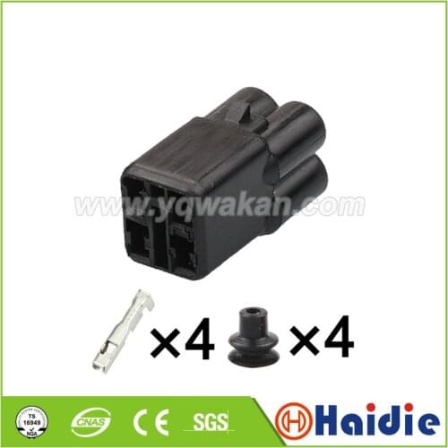 Free shipping 5sets 4pin closed end sealed plug wire harness waterproof connectors 6180-4181