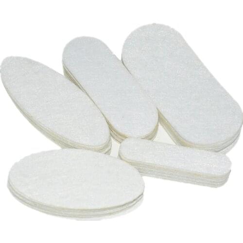 BIUTF 200 PCS Eco-friendly White Oval Felt Fabric Pads Accessory Patches Circle Felt Pads Fabric Flower Accessories Freeshipping