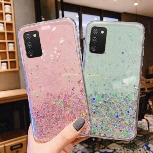 For Samsung Galaxy A12 A42 A02S M31S A 12 42 02S Luxury Bling Glitter Soft Phone Case Back Cover For Samsung A125F A025F Case