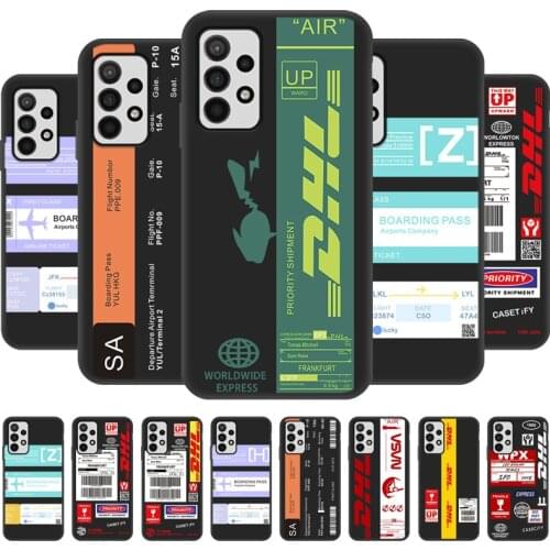 DHL Label Case For Samsung A32 A52 A72 A51 A71 A50 A70 A03S A02 A12 A21S A20 A30 A22 A31 A40 A42 Phone Case Back Cover Silicone