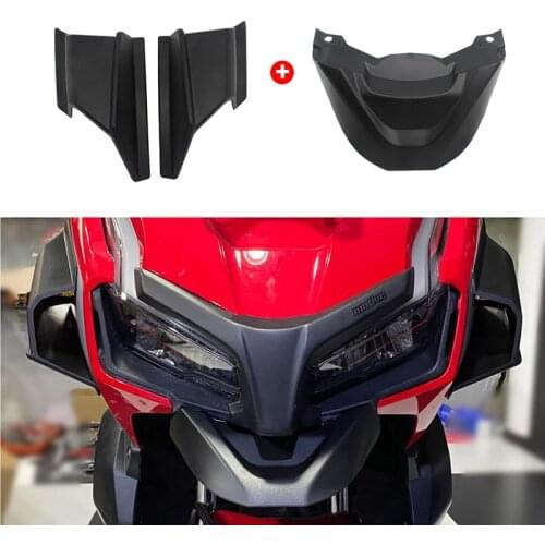 For Honda ADV 150 adv150 2019 2020 Motorcycle Side Wing Protection Cover Headlight Lower Beak Duckbill Extension Cowl Set