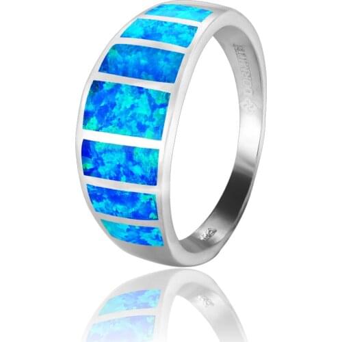 DORMITH 925 sterling silver created brownish red Opal ring jewelry rings