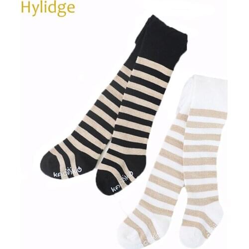 Hylidge Sweet Princess Children Kids Pantyhose Girls Tights Soft Cotton Baby Infant Tight Pants Gold Color Striped Dance Tights