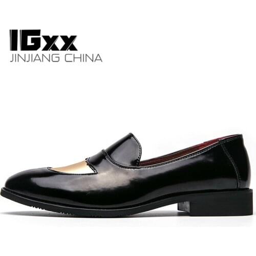 IGxx Men Dress Shoes Men Oxford Pointed Toe Business Shoe Tassels Loafers Men Dress Derby Shoes Male Wedding Male Driving Shoes
