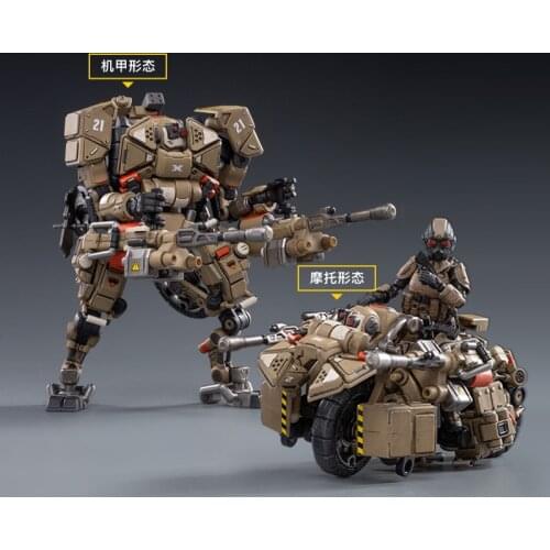 JOYTOY Action Figures Toys Battle for the Stars X-HH02 X-HH001 Hurricane-Heavy Firepower Dual Mode Mecha (Sand)