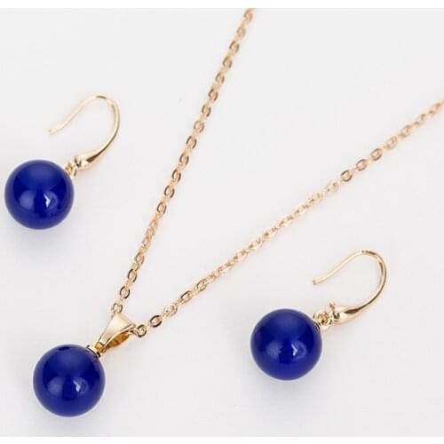 New fashion pearl pendant necklace earrings Set multi-colored pearl necklace Earring Sets for wedding party #N211