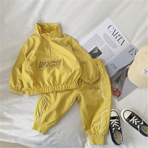 Boys Casual Clothes Sets Spring Autumn Children Cotton Coat Pants 2pcs Tracksuits For Baby 6Y Kids Sports Suits Toddler Outfits